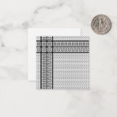 Keffiyeh Symbool van het Palestijnse Verzetspatroo Notitiekaartje (Voorkant / Achterkant in situ)