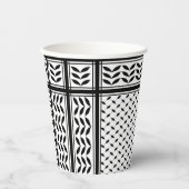 Keffiyeh Symbool van het Palestijnse Verzetspatroo Papieren Bekers (Voorkant)