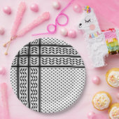 Keffiyeh Symbool van het Palestijnse Verzetspatroo Papieren Bordje (Feest)