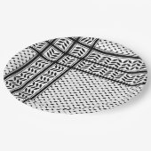 Keffiyeh Symbool van het Palestijnse Verzetspatroo Papieren Bordje (Gekanteld)