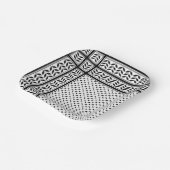 Keffiyeh Symbool van het Palestijnse Verzetspatroo Papieren Bordje (Gebogen)
