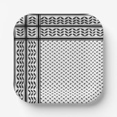 Keffiyeh Symbool van het Palestijnse Verzetspatroo Papieren Bordje (Voorkant)