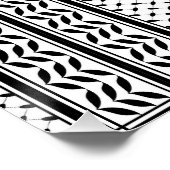 Keffiyeh Symbool van het Palestijnse Verzetspatroo Perfect Poster (Hoek)