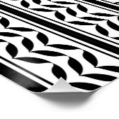 Keffiyeh Symbool van het Palestijnse Verzetspatroo Perfect Poster (Hoek)