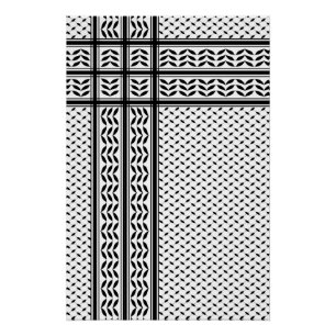 Keffiyeh Symbool van het Palestijnse Verzetspatroo Perfect Poster