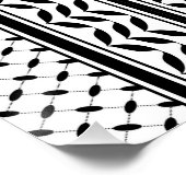 Keffiyeh Symbool van het Palestijnse Verzetspatroo Perfect Poster (Hoek)