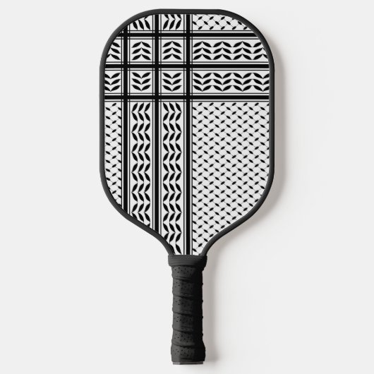 Keffiyeh Symbool van het Palestijnse Verzetspatroo Pickleball Paddle (Voorkant)
