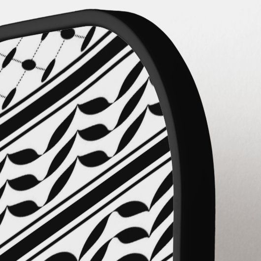 Keffiyeh Symbool van het Palestijnse Verzetspatroo Pickleball Paddle (Links Detail)