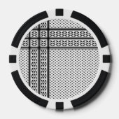 Keffiyeh Symbool van het Palestijnse Verzetspatroo Poker Chips (Voorkant)