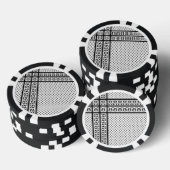 Keffiyeh Symbool van het Palestijnse Verzetspatroo Poker Chips (Opstapeling)