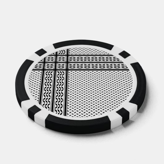 Keffiyeh Symbool van het Palestijnse Verzetspatroo Poker Chips (Enkel)