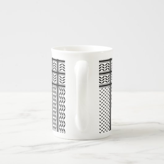 Keffiyeh Symbool van het Palestijnse Verzetspatroo Porselein Kop (Achterkant)