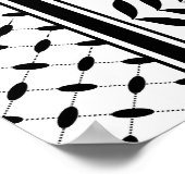 Keffiyeh Symbool van het Palestijnse Verzetspatroo Poster (Hoek)