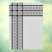 Keffiyeh Symbool van het Palestijnse Verzetspatroo Raamsticker (Vel 3)