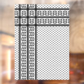 Keffiyeh Symbool van het Palestijnse Verzetspatroo Raamsticker (Vel 2)