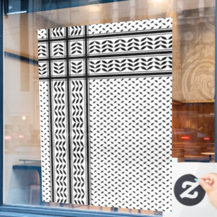 Keffiyeh Symbool van het Palestijnse Verzetspatroo Raamsticker