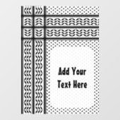 Keffiyeh Symbool van het Palestijnse Verzetspatroo Raamsticker (Vel)