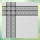 Keffiyeh Symbool van het Palestijnse Verzetspatroo Raamsticker (Vel 3)