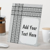 Keffiyeh Symbool van het Palestijnse Verzetspatroo Reclamebord Met Voetstuk (Insitu)