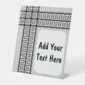 Keffiyeh Symbool van het Palestijnse Verzetspatroo Reclamebord Met Voetstuk (Voorkant)