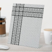 Keffiyeh Symbool van het Palestijnse Verzetspatroo Reclamebord Met Voetstuk (Insitu)