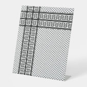 Keffiyeh Symbool van het Palestijnse Verzetspatroo Reclamebord Met Voetstuk (Voorkant)