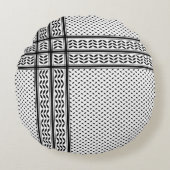 Keffiyeh Symbool van het Palestijnse Verzetspatroo Rond Kussen (Voorkant)