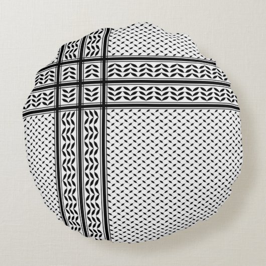 Keffiyeh Symbool van het Palestijnse Verzetspatroo Rond Kussen (Achterkant)
