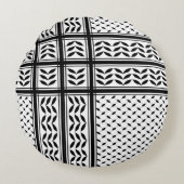 Keffiyeh Symbool van het Palestijnse Verzetspatroo Rond Kussen (Voorkant)