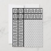 Keffiyeh Symbool van het Palestijnse Verzetspatroo RSVP Kaartje (Voorkant)