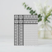 Keffiyeh Symbool van het Palestijnse Verzetspatroo RSVP Kaartje (Staand voorkant)