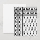 Keffiyeh Symbool van het Palestijnse Verzetspatroo RSVP Kaartje (Voorkant / Achterkant)