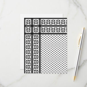 Keffiyeh Symbool van het Palestijnse Verzetspatroo RSVP Kaartje