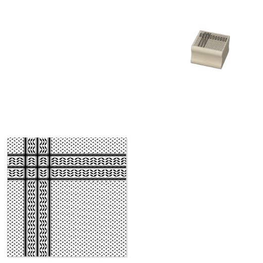 Keffiyeh Symbool van het Palestijnse Verzetspatroo Rubberstempel (Gestempeld)