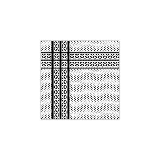 Keffiyeh Symbool van het Palestijnse Verzetspatroo Rubberstempel (Afrduk)