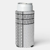 Keffiyeh Symbool van het Palestijnse Verzetspatroo Seltzer Blikjeskoeler (Seltzer Achterkant)