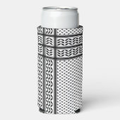 Keffiyeh Symbool van het Palestijnse Verzetspatroo Seltzer Blikjeskoeler (Seltzer Voorkant)