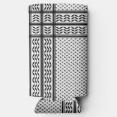 Keffiyeh Symbool van het Palestijnse Verzetspatroo Seltzer Blikjeskoeler (Achterkant)