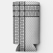 Keffiyeh Symbool van het Palestijnse Verzetspatroo Seltzer Blikjeskoeler (Voorkant)