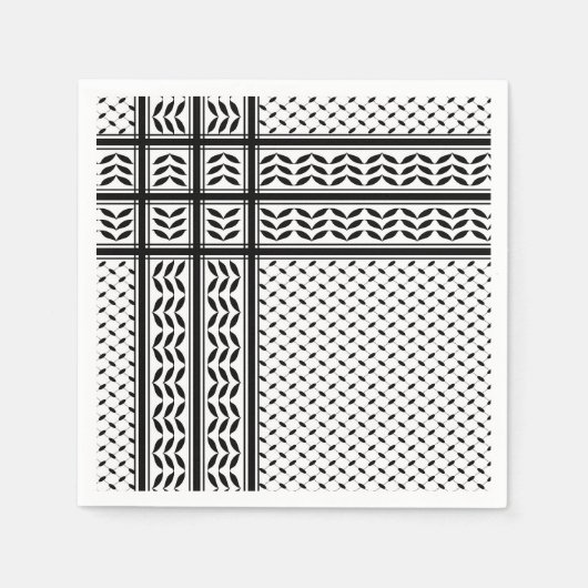Keffiyeh Symbool van het Palestijnse Verzetspatroo Servet (Voorkant)
