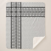 Keffiyeh Symbool van het Palestijnse Verzetspatroo Sherpa Deken (Voorkant)