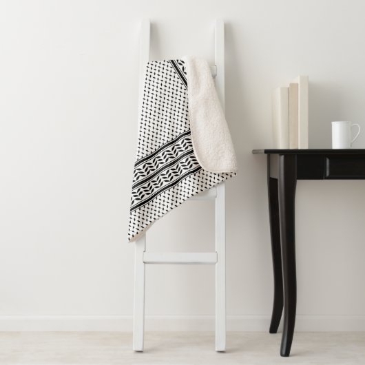 Keffiyeh Symbool van het Palestijnse Verzetspatroo Sherpa Deken (In situ)