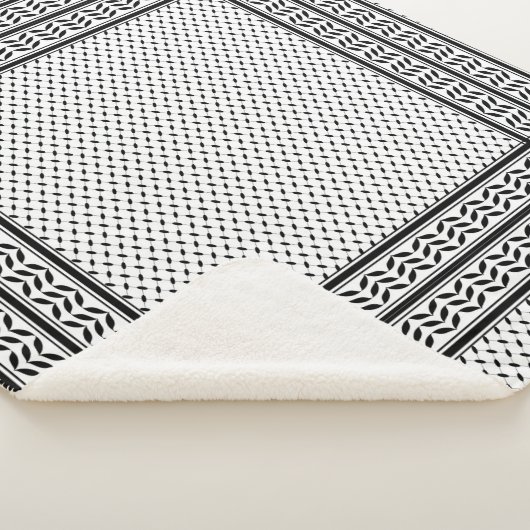 Keffiyeh Symbool van het Palestijnse Verzetspatroo Sherpa Deken (3/4)