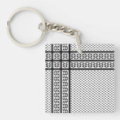Keffiyeh Symbool van het Palestijnse Verzetspatroo Sleutelhanger (voorkant)