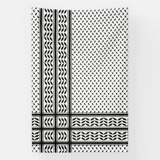 Keffiyeh Symbool van het Palestijnse Verzetspatroo Spandoek (Verticaal)