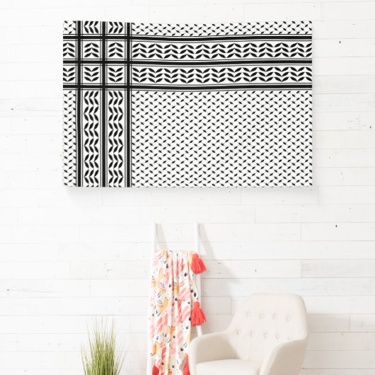 Keffiyeh Symbool van het Palestijnse Verzetspatroo Spandoek (Insitu)