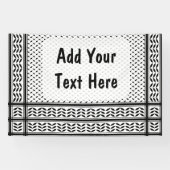 Keffiyeh Symbool van het Palestijnse Verzetspatroo Spandoek (Horizontaal)