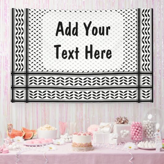 Keffiyeh Symbool van het Palestijnse Verzetspatroo Spandoek (Feest)