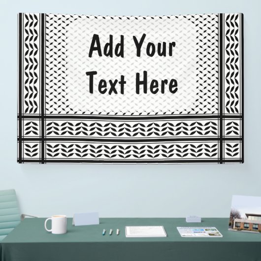 Keffiyeh Symbool van het Palestijnse Verzetspatroo Spandoek (Beurs)