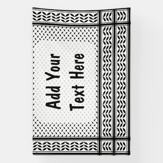 Keffiyeh Symbool van het Palestijnse Verzetspatroo Spandoek (Verticaal)